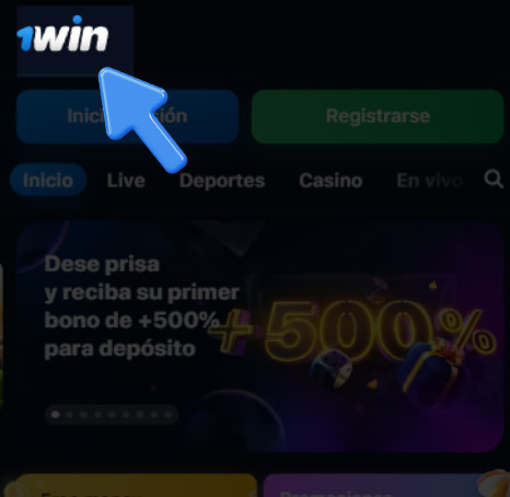 El sitio web oficial de 1Win.