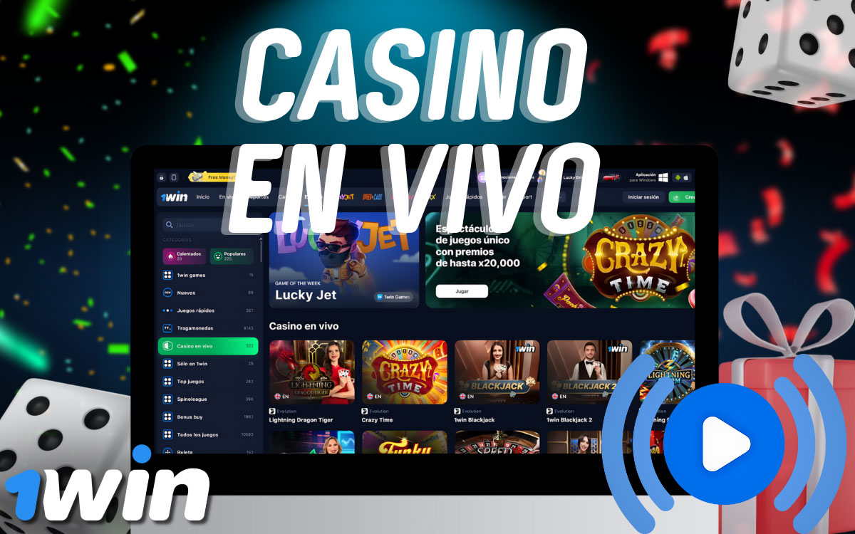 1Win ofrece a los jugadores una función de casino en vivo con crupier.