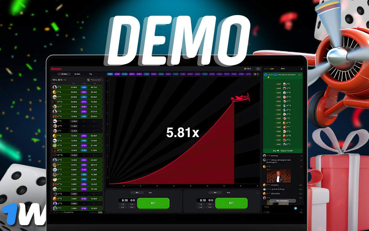 Juego de demostración Aviator